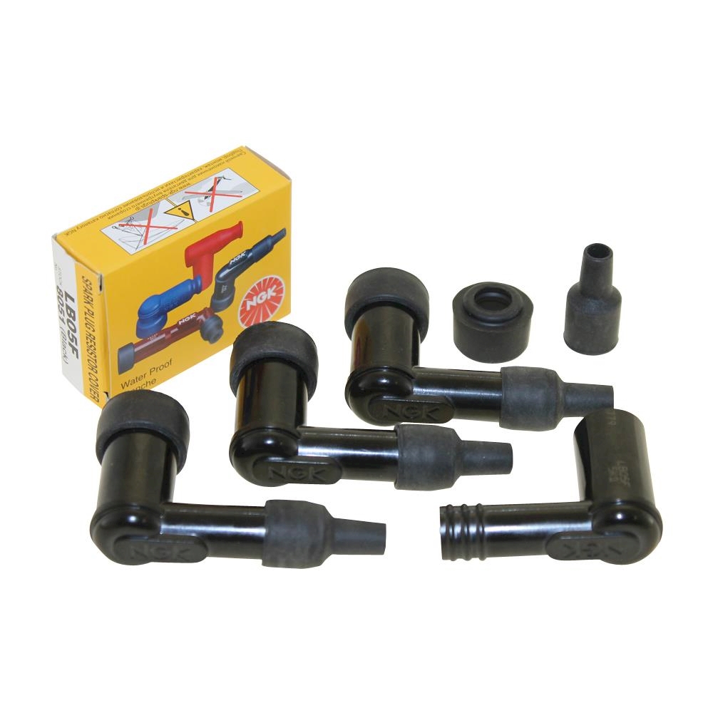 4x Zündkerzenstecker Set NGK LB05F für Motorräder Moped und Mofa Roller