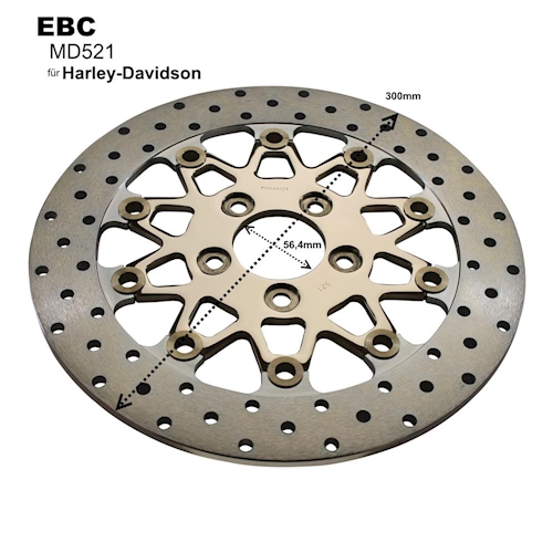 EBC Bremsscheibe MD521 für Harley-Davidson FLH NEU