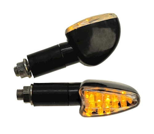 4x Miniblinker LED Arrow schwarz E-Nr M10 12V für Yamaha DT 125 R Typ 4BL NEU