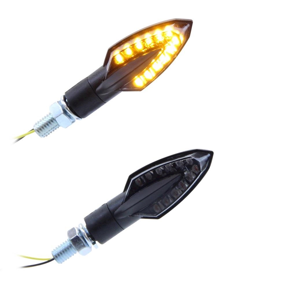 4x LED MINI BLINKER VINCI UNIVERSAL M8 rauchgrau getönt f SUZUKI SV 650 S 650