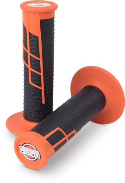 ProTaper Griffsystem Clamp On - Half Waffle - Orange/Schwarz (ptr02-1665)