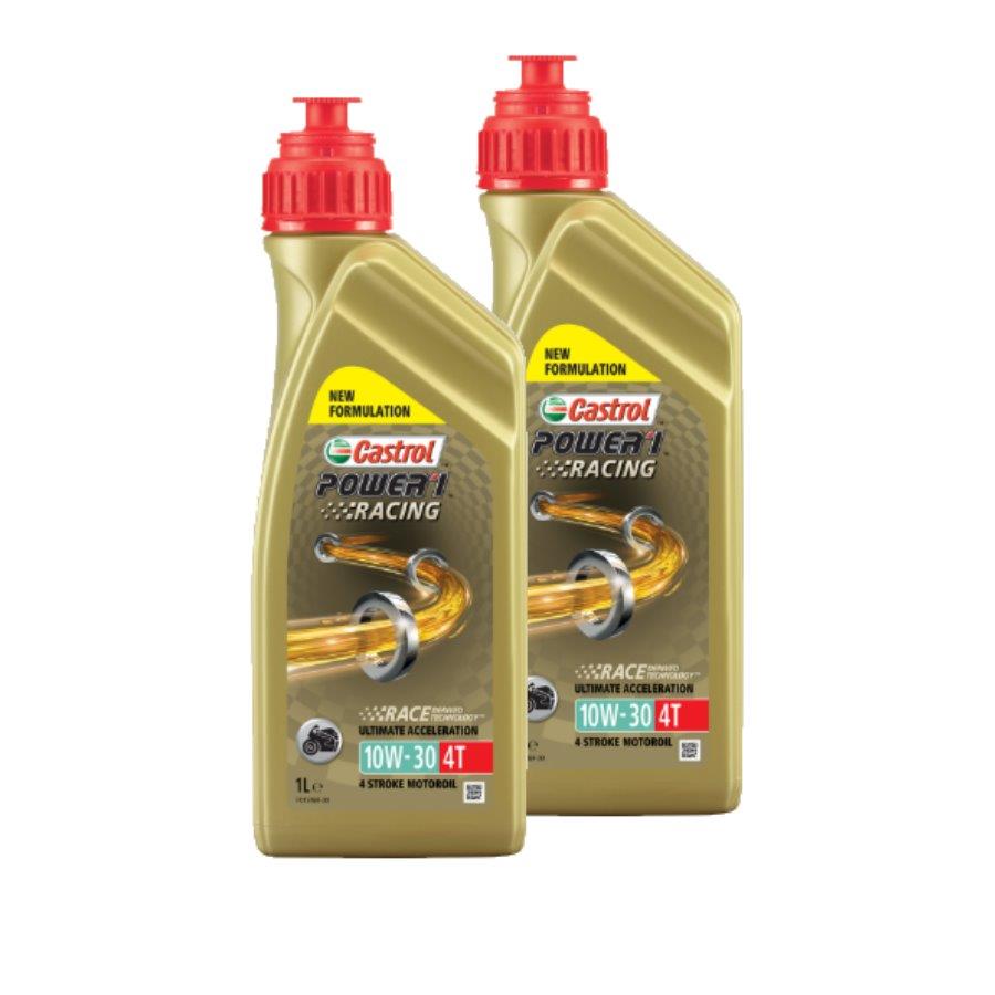 Castrol engine oil 10W-30 Power Racing 4-stroke synthetic 2x1 liter  AD 125 My. 2008-2010 Adiva Models bicycle and  motorcycle parts