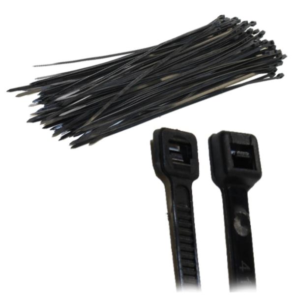 100x Kabelbinder 200 x 4,6mm Zugkraft 14kg UV-stabil schwarz (165332)