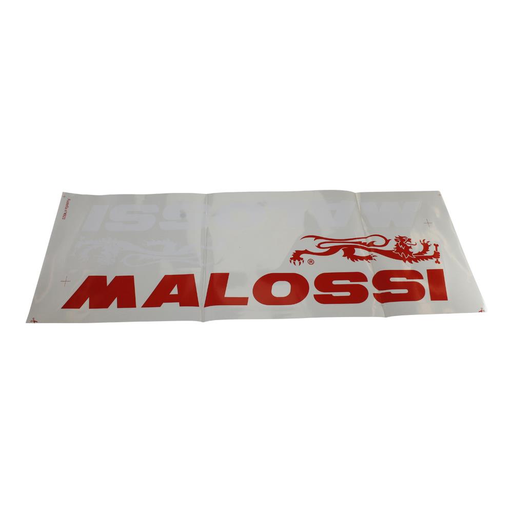 Aufkleber Set Schriftzug Malossi Red & White XXL 1 Set = 2 Stück 625x280 mm 