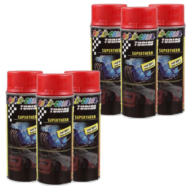 Duplicolor Supertherm red 300°C 6x 400 ml. - hitzebeständiges Lackspray (DU3391276_24041709503125)