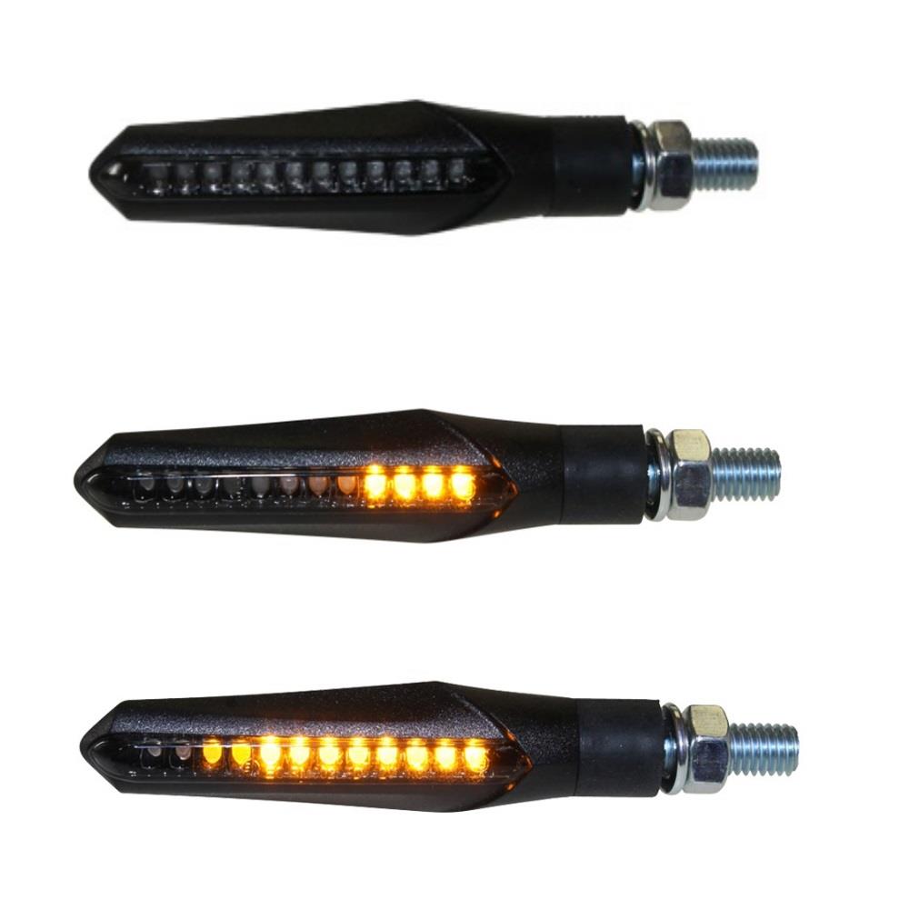 Feu de virage à LED pour motocyclette Feu noir clair