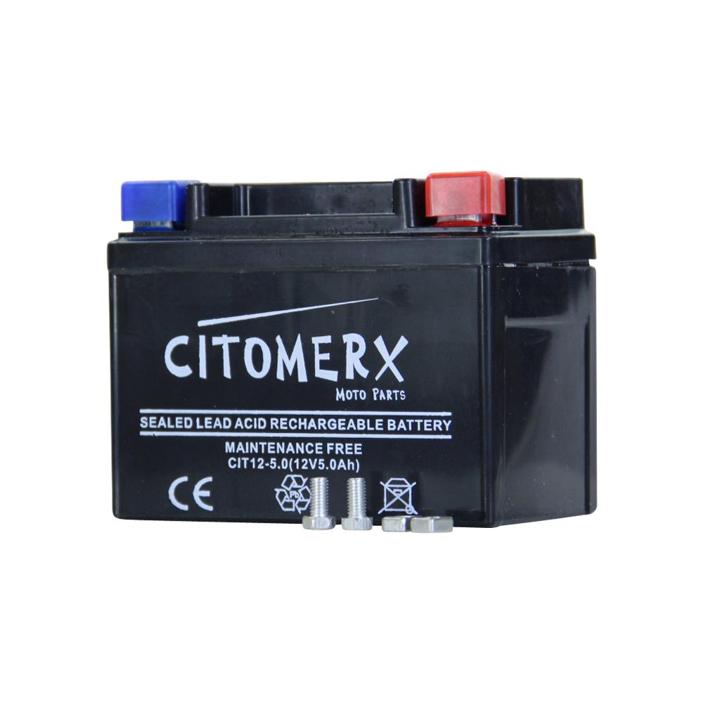 Batterie, Rollerbatterie Gel-Batterie 12V 5AH YB4L-B, YTX4L-BS, YT4L-B für 50ccm  Roller, 12 Volt Gelbatterien, Gelbatterien, Batterien