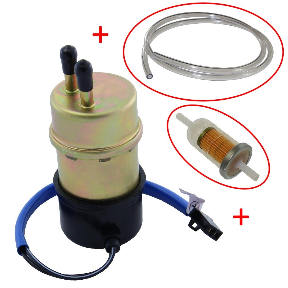 Benzinpumpe + Filter + Schlauch 6mm Kraftstoffpumpe 12V gerade Anschlüsse, Benzin-, Unterdruck- & Ölschläuche, Pumpen, Kühlung & Schläuche, Motorrad  Motorteile, Motorradteile