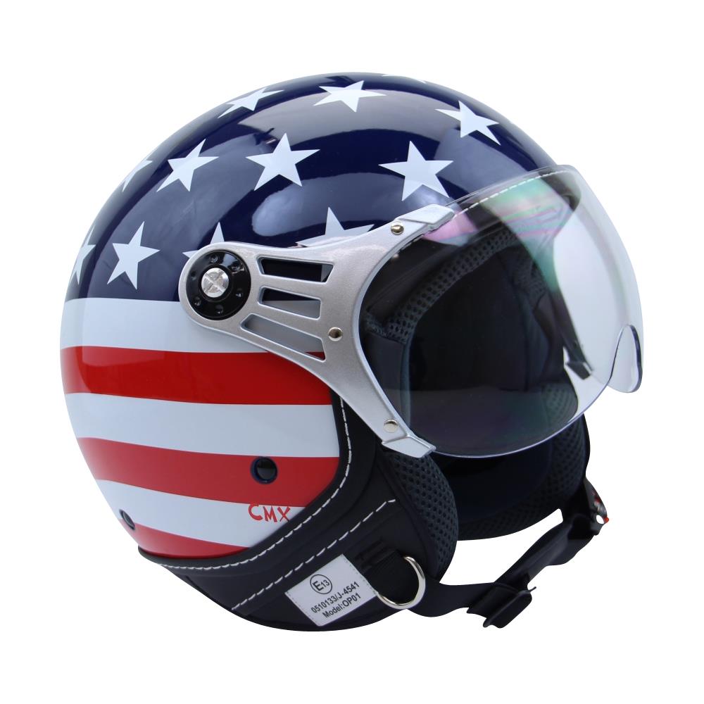Motorcycle Helmet Jet Helmet Chopper Helmet Harley Helmet CMX USA Flag Cafe Racer S, M, L, XL | eBay