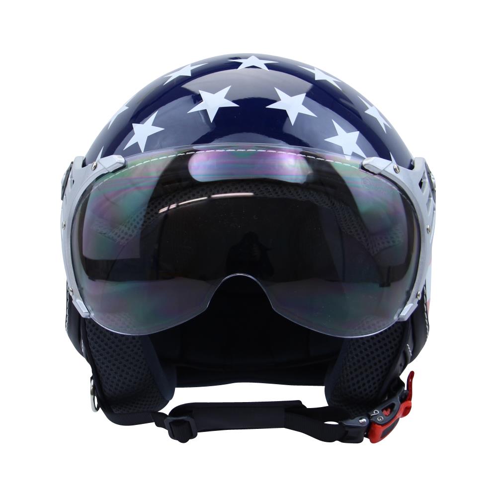 Motorcycle Helmet Jet Helmet Chopper Helmet Harley Helmet CMX USA Flag
