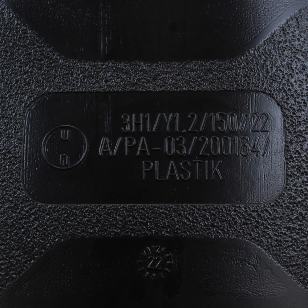 4x Benzinkanister 20L schwarz Kunststoff mit Einfüllschlauch grün, UN-Zulassung