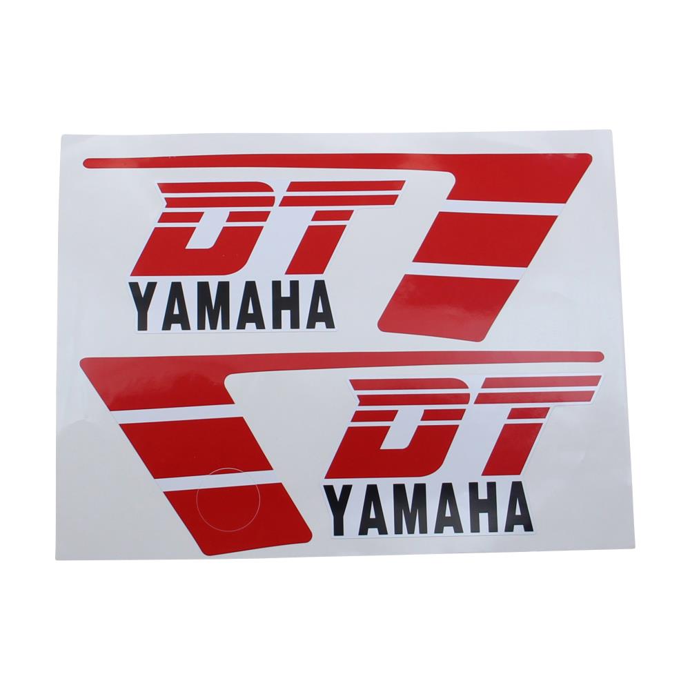 Aufkleber Sticker Dekor Set weiß rot für Yamaha DT 50 MX ab 1986 Mokick DT50MX