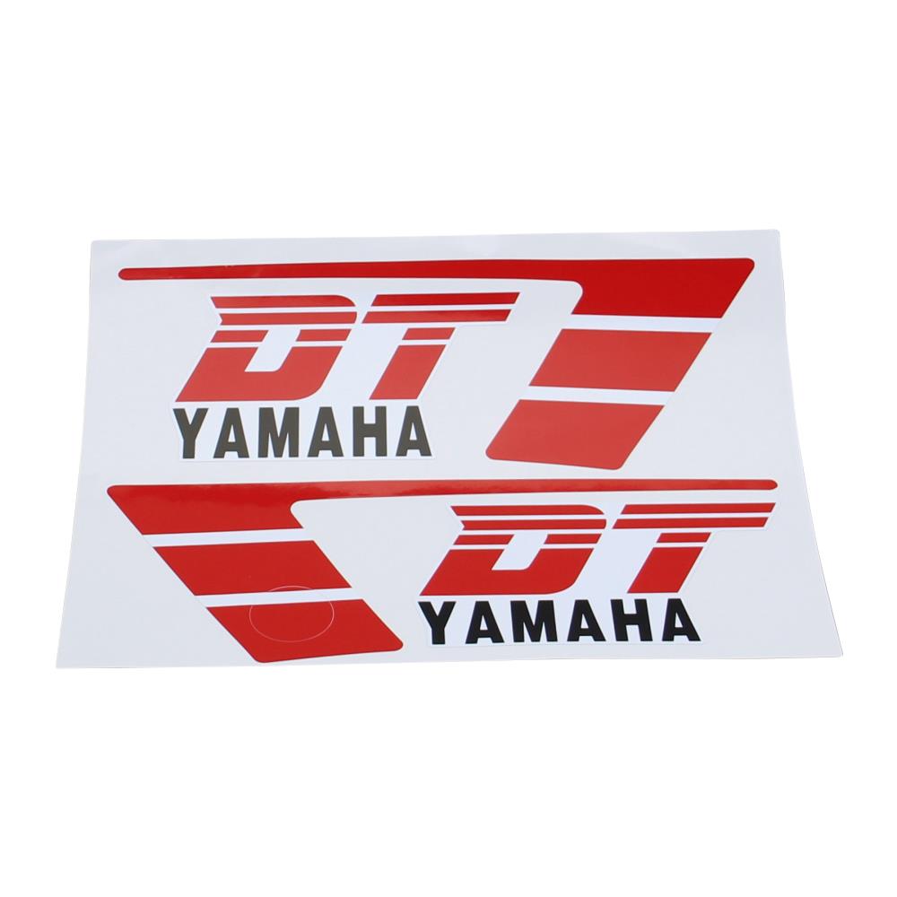 Aufkleber Sticker Dekor Set weiß rot für Yamaha DT 50 MX ab 1986 Mokick DT50MX