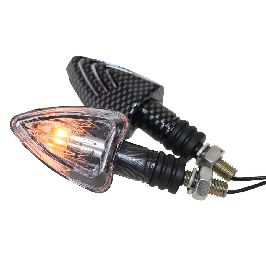 LED Mini Blinker Set Rob carbon getönt E-Nummer M10 uni Motorrad 4 Stück NEU