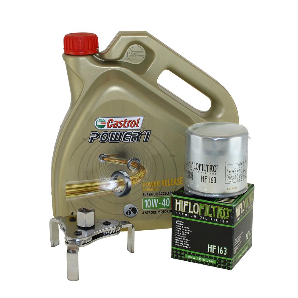 Öl Wechselset 4 Liter Castrol SAE 10W-40 Power 1 4T inkl. Ölfilter 