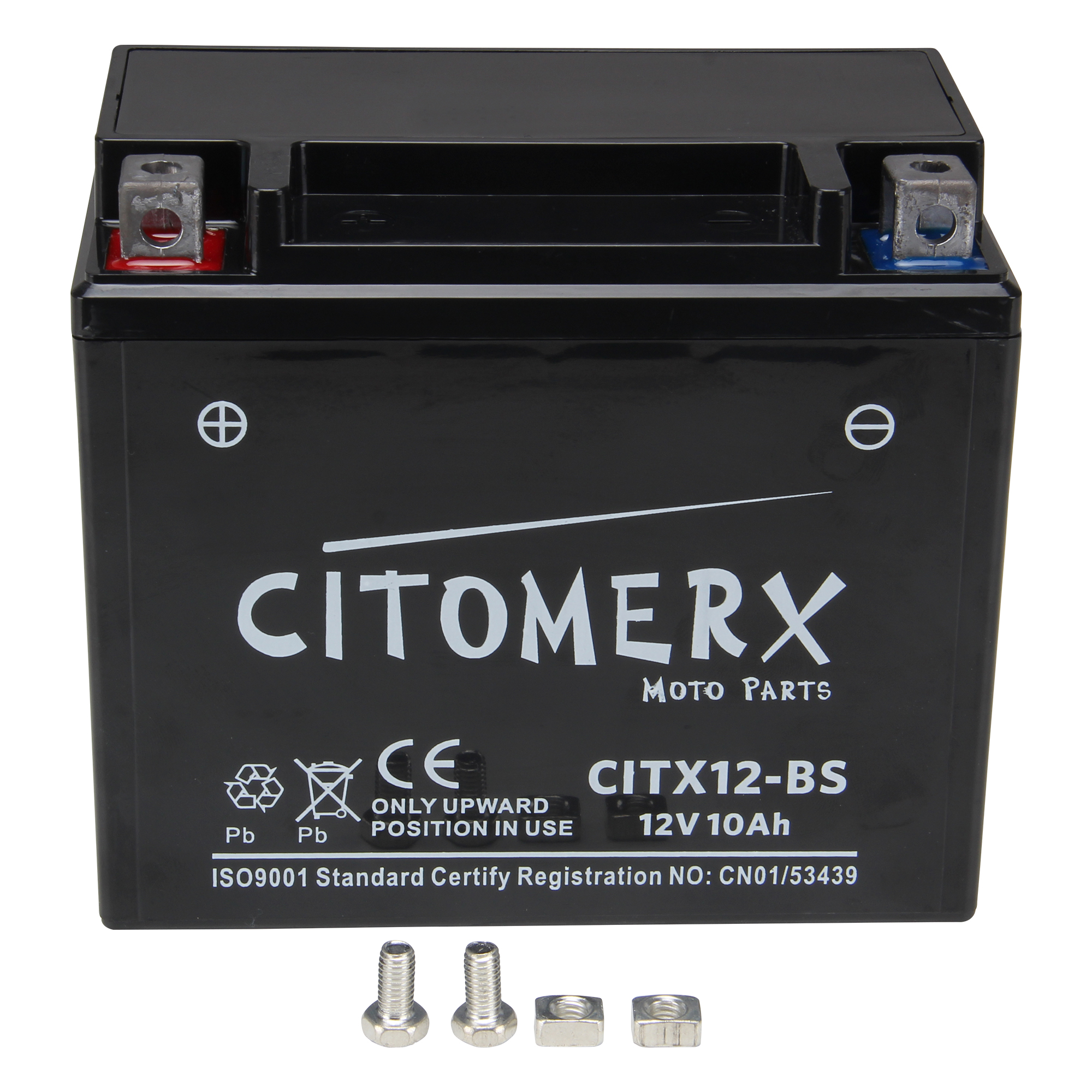 Motorrad Batterie mit Display 12V 10Ah GEL YT12A-BS Akku Quad Roller YT12A-4