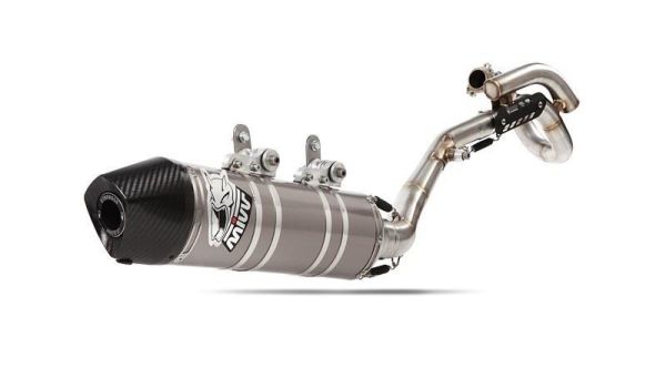Mivv STRONGER ENDURO new Schalldämpfer OVAL Komplettanlage 1x1 Edelstahl Carbon Cap für KTM EXC 450 F BJ 2011 > 2011 (M.KT.023.LXC.F)