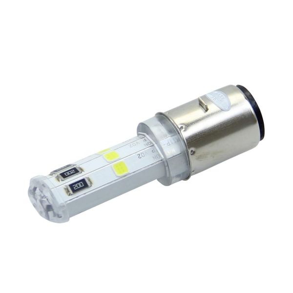 LED Birne Bilux Ba20d 12V 35W Moped Mokick - Regenbogeneffekt (167730)