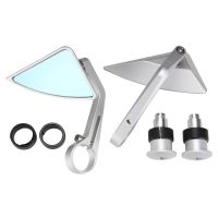2x Motorrad Spiegel Lenkerendenspiegel Alu CNC silber universal (163966) 2x Motorrad Spiegel Lenkerendenspiegel Alu CNC silber universal (163966)