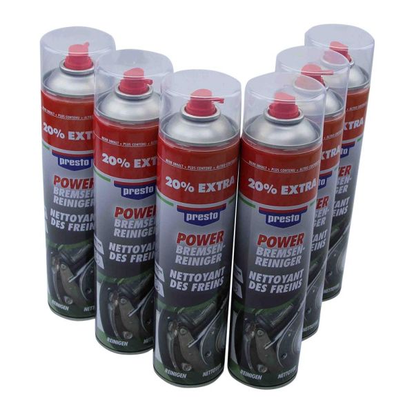 Presto Bremsenreiniger Power 6x 600 ml. - Teilereiniger Spray Acetonfrei (3072876)