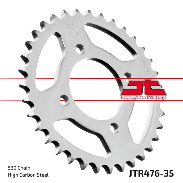 Kettenrad hinten 35 Zähne 530er Teilung z. B. für Kawasaki Z 250 A3, A4, B3 (163525)