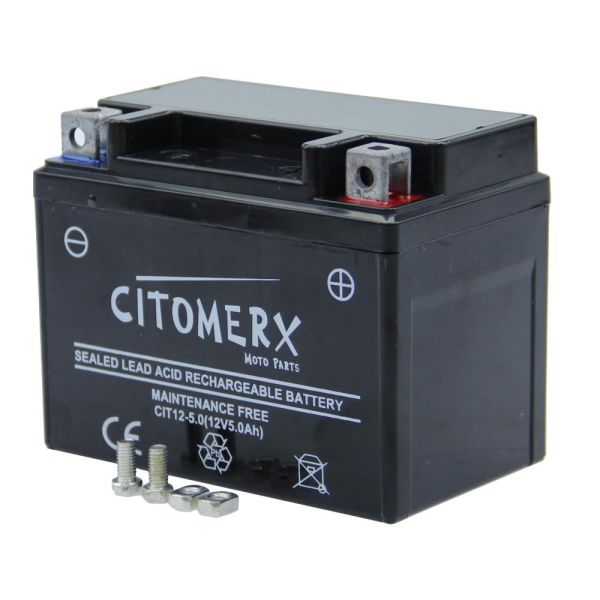 Gel-Batterie CIT YTX5L, 12 V 4 Ah, Pluspol rechts, DIN 50412 (104950)