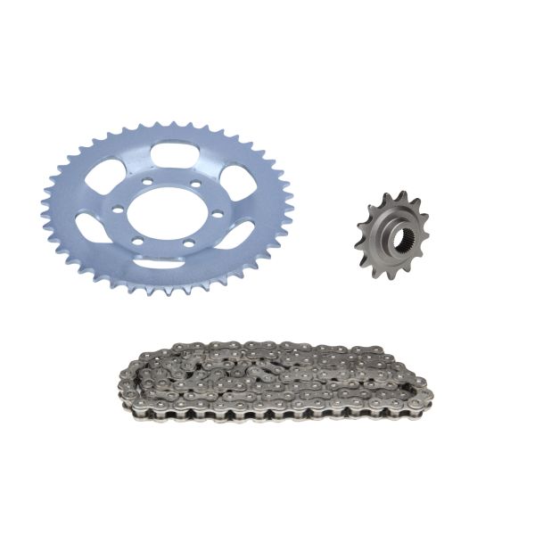 Kettensatz 3-teilig silber 13/43 Zähne für Zündapp GTS KS 50 Typ 517 529 / Super Sport 50 Typ 517-35 (1075721343122S)