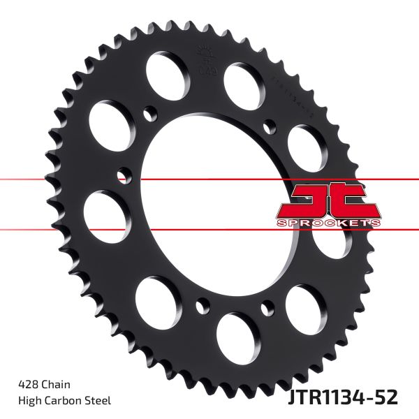 Kettenrad hinten 52 Zähne 428er Teilung z. B. für Derbi Senda Baja 125 SM (163384)