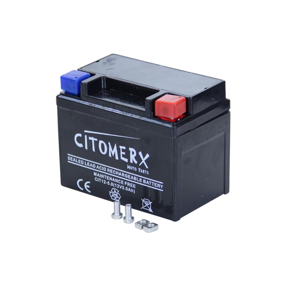 Batterie, Rollerbatterie Gel-Batterie 12V 5AH YB4L-B, YTX4L-BS, YT4L-B für  50ccm Roller, 12 Volt Gelbatterien, Gelbatterien, Batterien