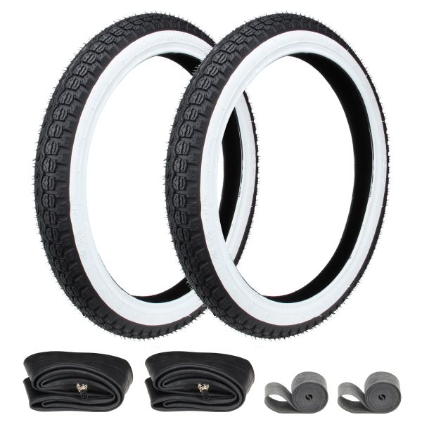 2x Reifen Weißwand CIT H-675 2.25-16 (2 1/4 x 16) 38J TT + Schlauch + Felgenband (1616302s2)