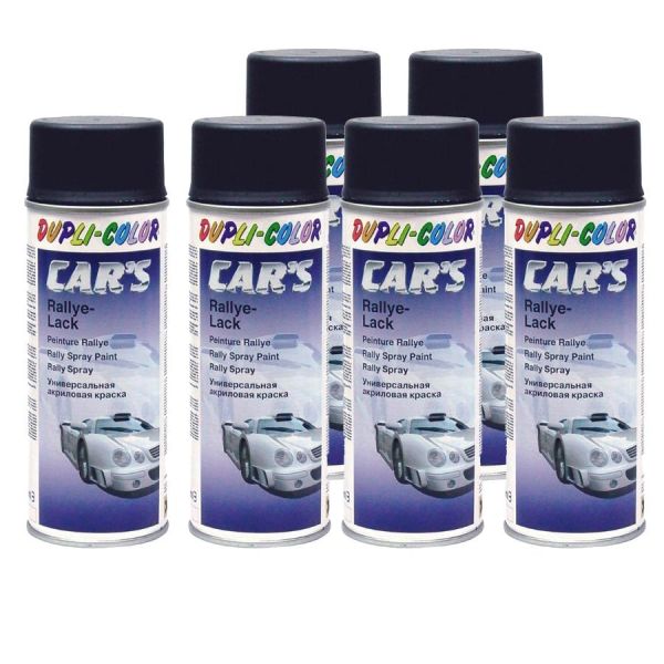 6x Car's Rallye Lack Lackspray schwarz glänzend 400 ml. (DU3858656)