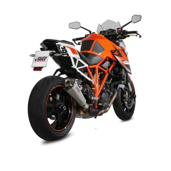 Mivv SPORT Schalldämpfer DELTA RACE SLIP-ON Edelstahl Carbon Cap für KTM 1290 SUPERDUKE BJ 2014 > (KT.014.LDRX)