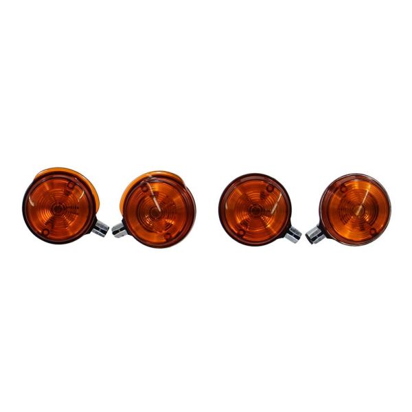 Blinker Set vorne + hinten E-Zeichen für Simson S51 S50 SR50 MZ ETZ TS 150 250 (168049)