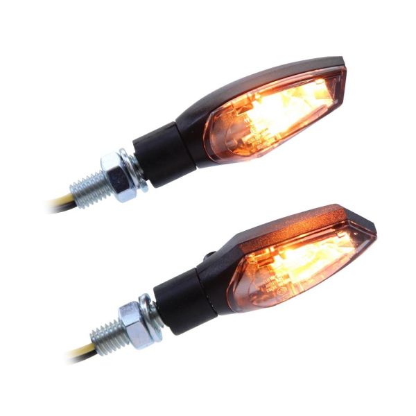 Halogen Blinker Wave schwarz getönt kurz vorne hinten 12V M8