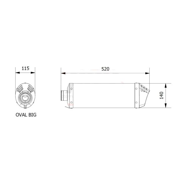 Mivv SPORT Schalldämpfer OVAL SLIP-ON Titan Cap für SUZUKI GSF 1250 BANDIT BJ 2007 > 2016 (S.029.LNC)