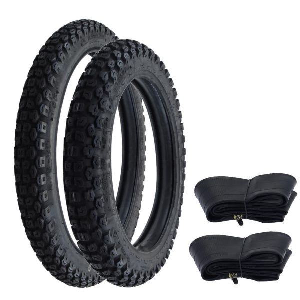 Reifen Set Enduro Motocross Kenda K270 2.75-21 45P TT vorn + Kenda K270 4.10-18 58P TT hinten + Schlauch (419ac1cf-aa37-4915-9ee9-d2d334621b7a)