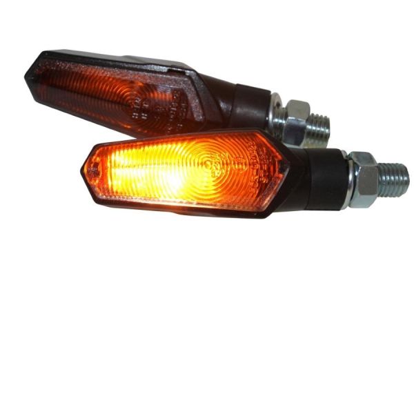 Halogen Mini-Blinker schwarz getönt universal für Motorrad Roller