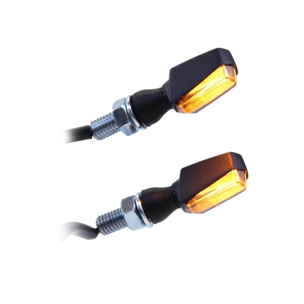 LED Mini Blinker Vision schwarz getönt vorne hinten 12V M8