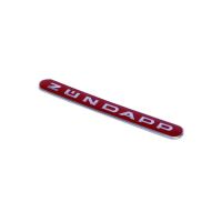 Tankemblem "Zündapp" rot mit silber Schrift 13cm für Zündapp (442-10.193-rot-silber) Tankemblem "Zündapp" rot mit silber Schrift 13cm für Zündapp (442-10.193-rot-silber)
