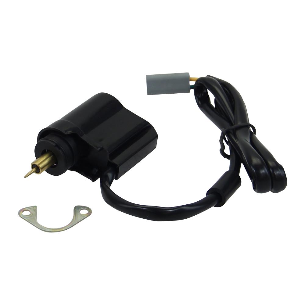 E-Choke Kaltstarter, 7mm Bolzen, Piaggio Stecker incl. Halteblech für  Piaggio mit Dellorto Vergaser, E-Choke Kaltstart, E-Choke  Kaltstartautomatik, Elektrik, Universalteile