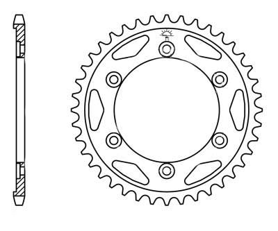 Kettenrad hinten 45 Zähne Teilung 530 Typ A1306-45 für Honda CBR, VTR (111213)