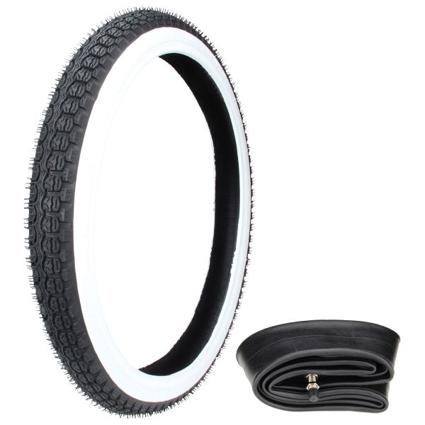 Reifen Weißwand Citomerx H-675 2.25-19 (2 1/4 x 19 - 23 x 2,25) 41J TT + Schlauch (166996s1)