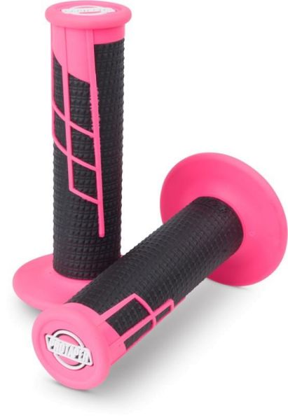 ProTaper Griffsystem Clamp On - Half Waffle - Neon Pink/Schwarz (ptr02-1655)