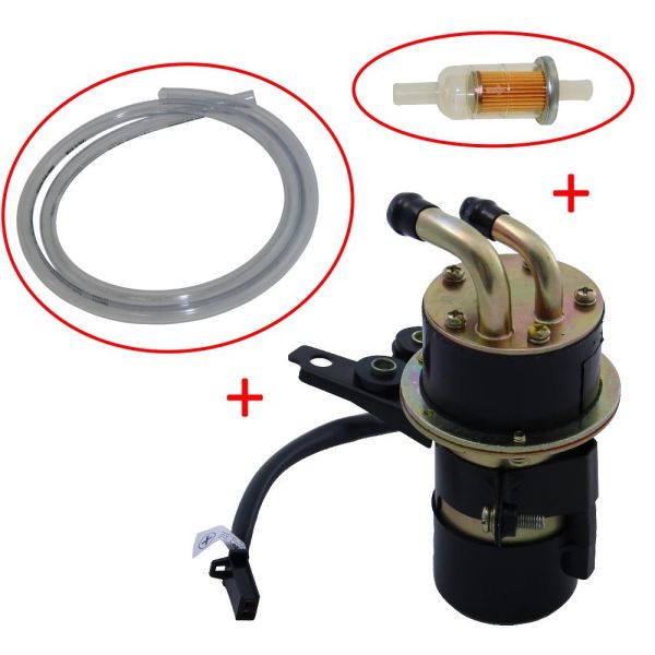 Benzinpumpe + Filter Kraftstoffpumpe 12V Eingang 10mm Ausgang 8mm  abgewinkelt, Benzin-, Unterdruck- & Ölschläuche, Pumpen, Kühlung &  Schläuche, Motorrad Motorteile, Motorradteile