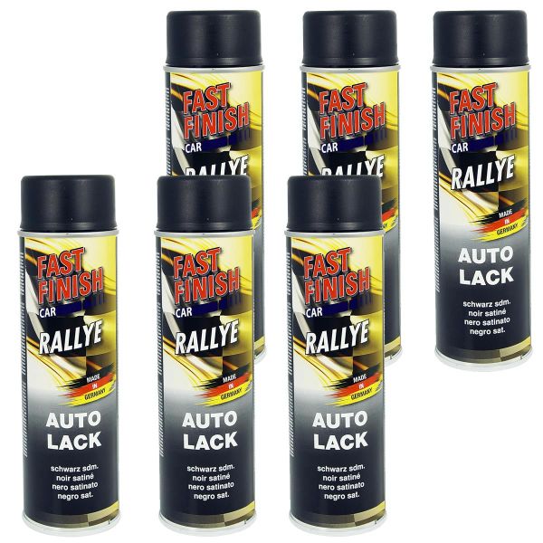 FastFinish Fast Finish Rallye Lack schwarz seidenmatt 6x 500 ml. (FF2958986_23070509533165)