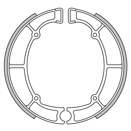 Bremsbacken hinten Typ GF.1240 für Kawasaki EN 500, GT 550, VN 400 700 750 800 850, Z 550 650 750, Z (801240)