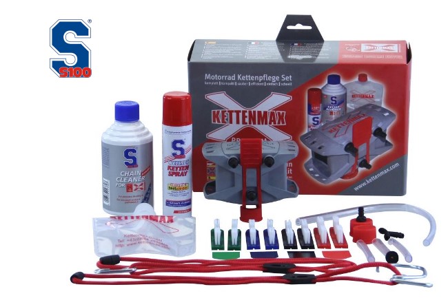 Motorrad Kettenpflege Set: S100 Kettenmax Premium