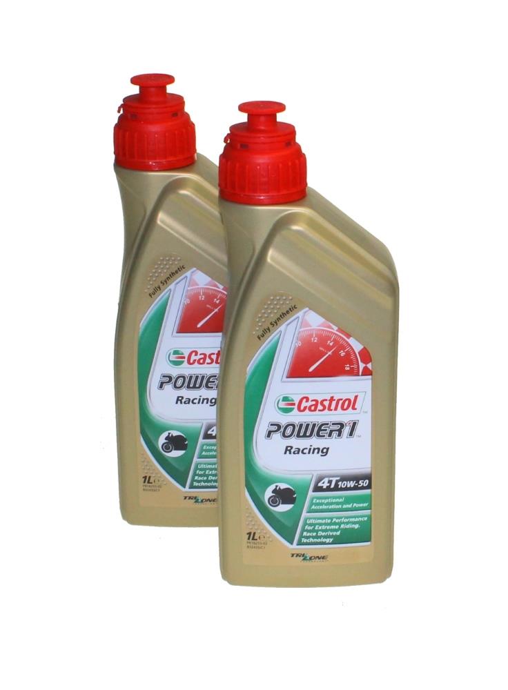 Engine oil Castrol SAE 10W-50 Power Racing 4T synthetic 2x1 liter AD  125 My. 2008-2010 Adiva Models bicycle and  motorcycle parts