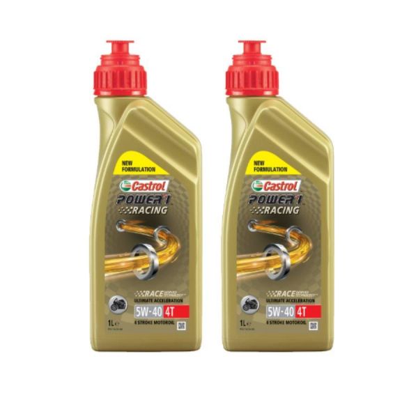 Castrol Motoröl 5W-40 Power 1 Racing 4-Takt synthetisch - 2x1 Liter (163796)