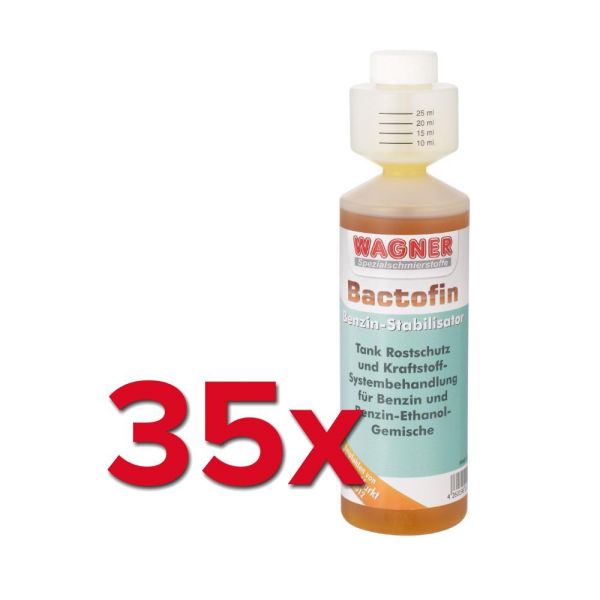 35x100 ml Wagner Bactofin Benzinstabilisator Tankrostschutz für 2- und 4-Takter (200004010035)